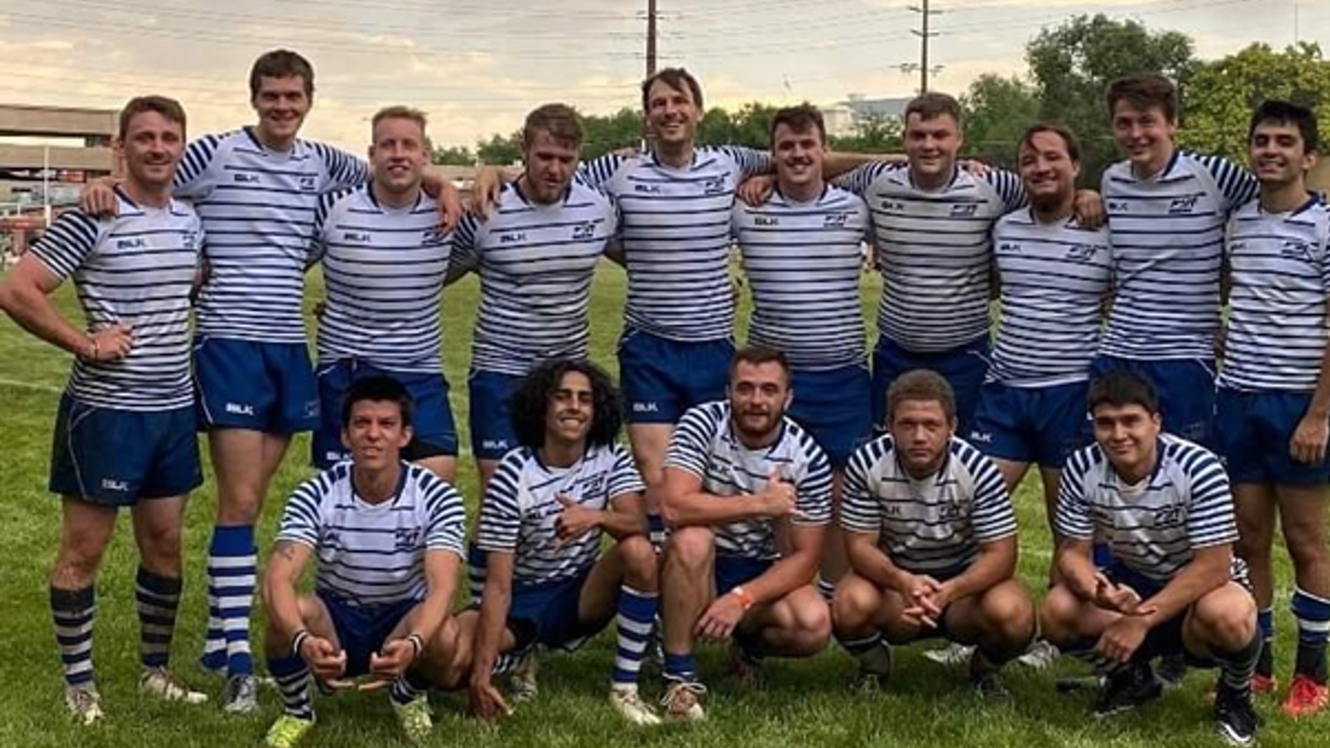 rugby team standing together